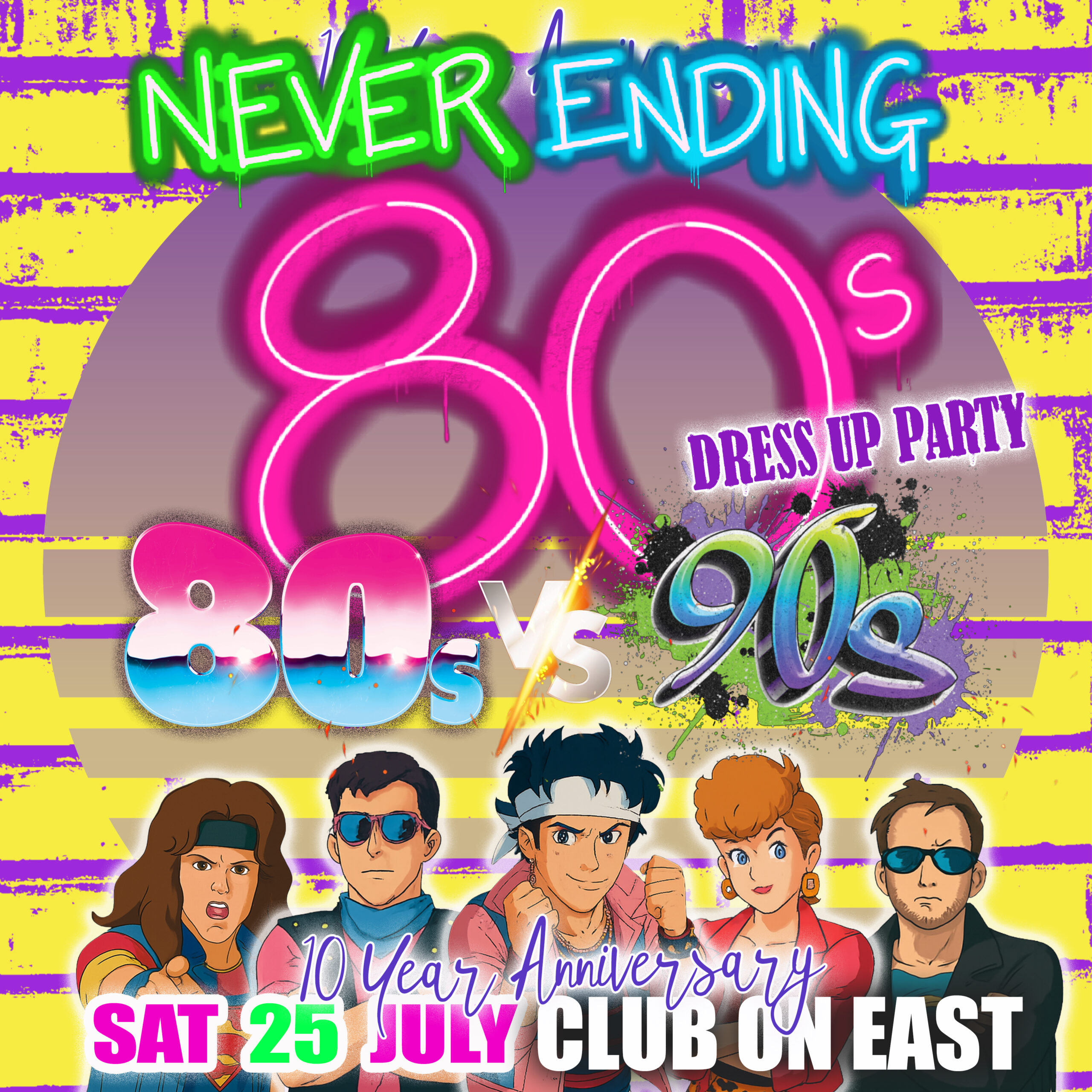 Club On East 25 July 2026 NE80s 80s Vs 90s SQ