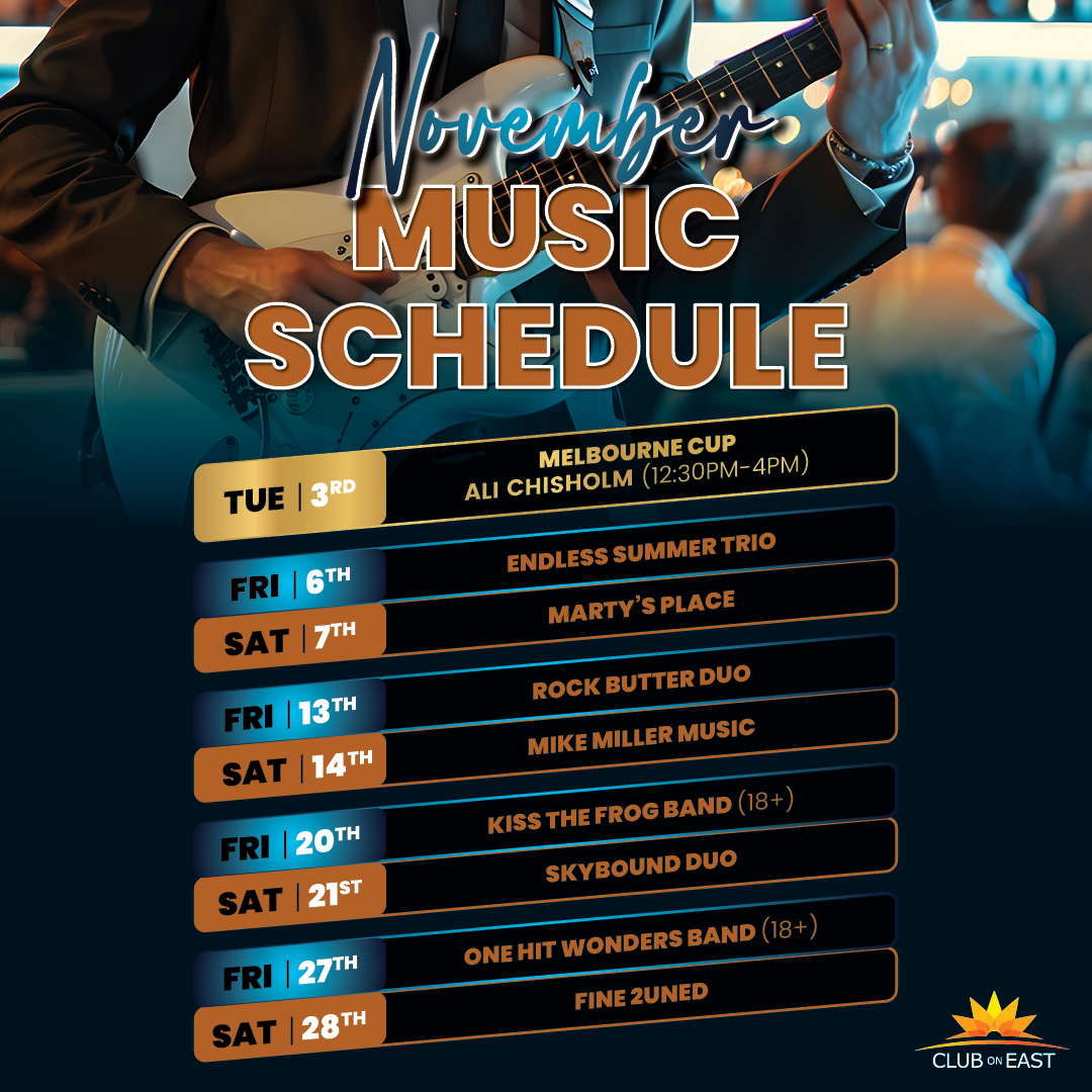 November_Music_Schedule_-_Newsletter_1080x1080_-_Club_on_East
